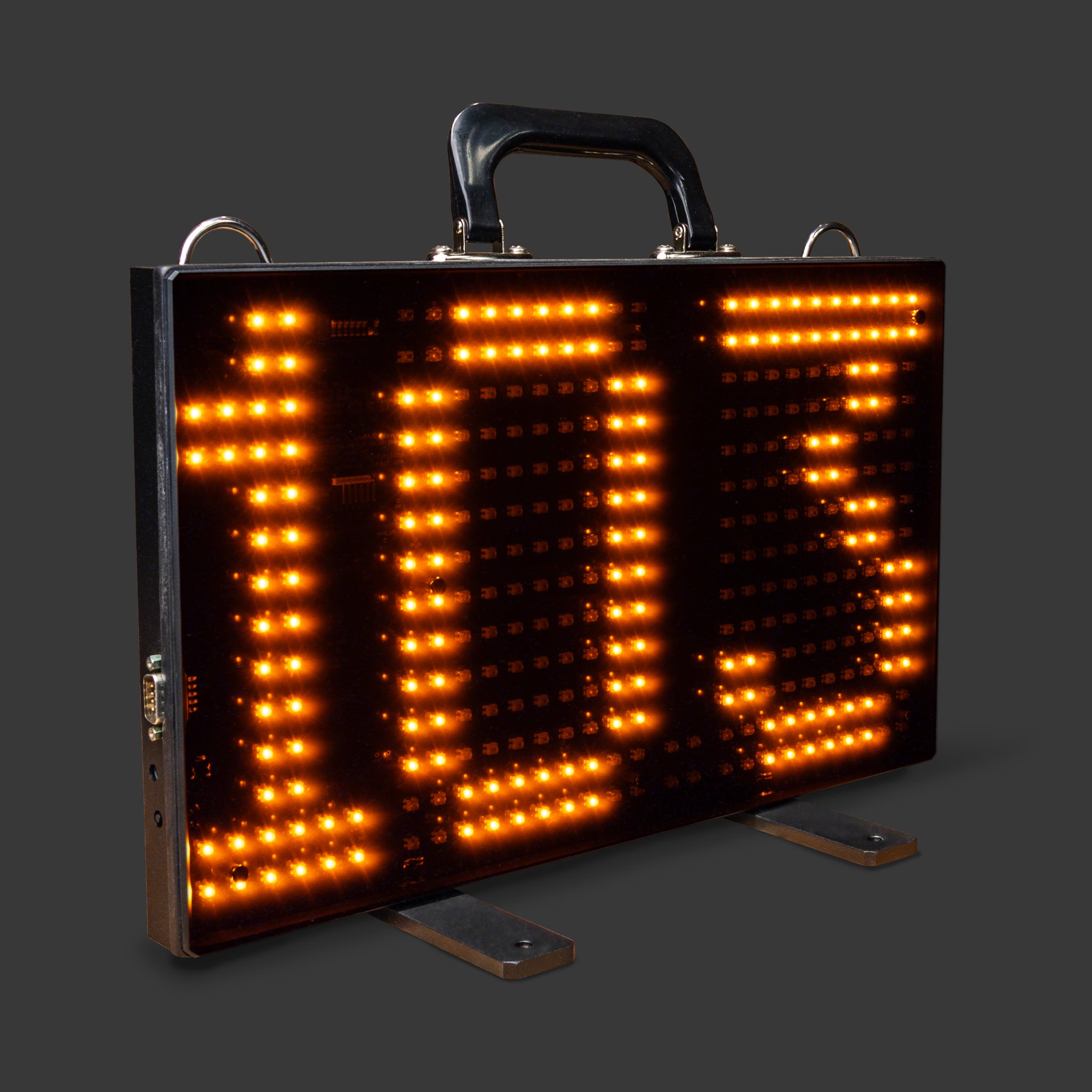 A 2.5 Digit LED Speed Sign from Stalker Sport on a plain gray background.