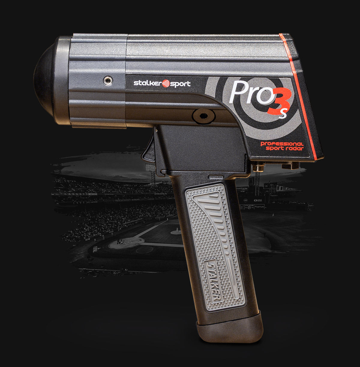 The Stalker Sport Pro 3s radar gun side profile. 