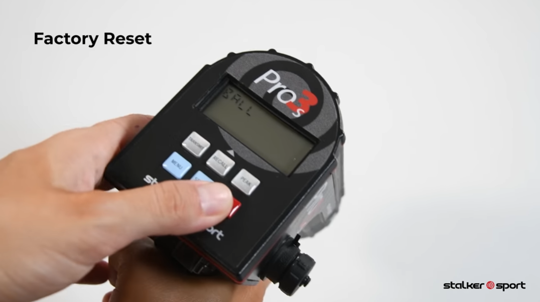 Load video: How to perform a factory reset on your Pro Series Stalker Sport Radar.